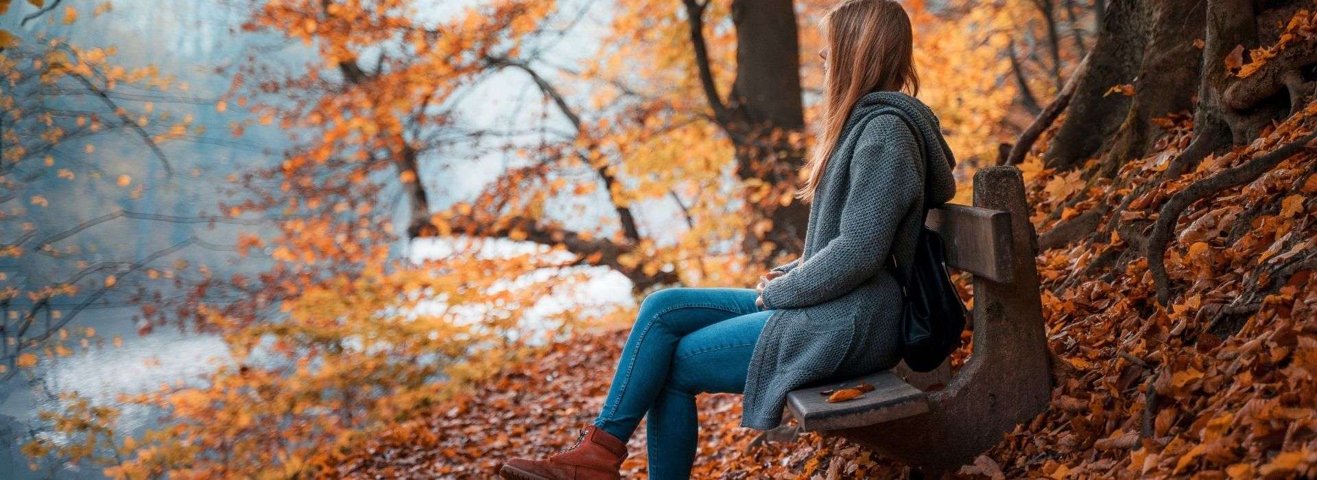 woman enjoying autumn in Cyprus