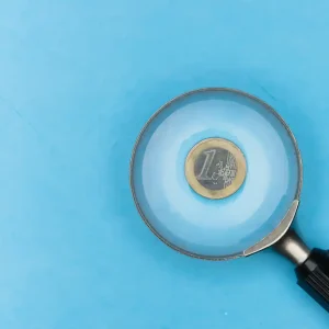 Magnifying Lens on Euro